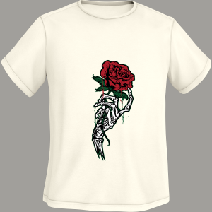 Skeleton Hand With Rose