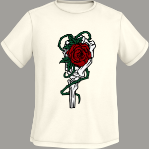 Skeleton Hand with Rose Design 2